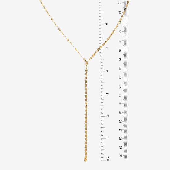 Made in Italy Womens 14K Gold 18 Inch Y Necklace