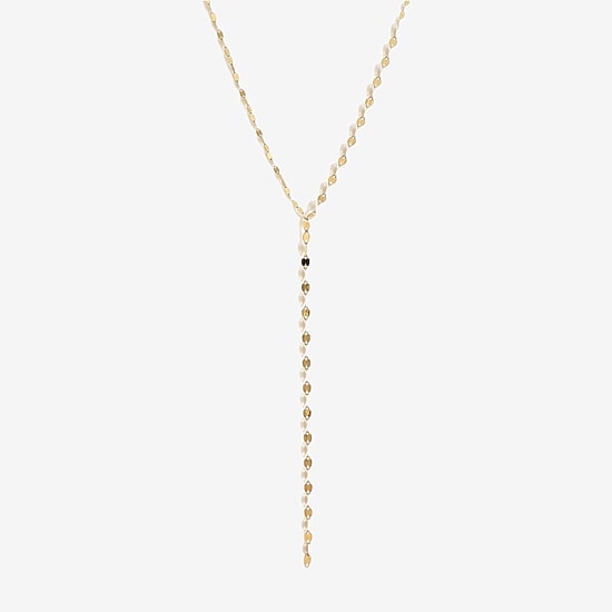 Made in Italy Womens 14K Gold 18 Inch Y Necklace