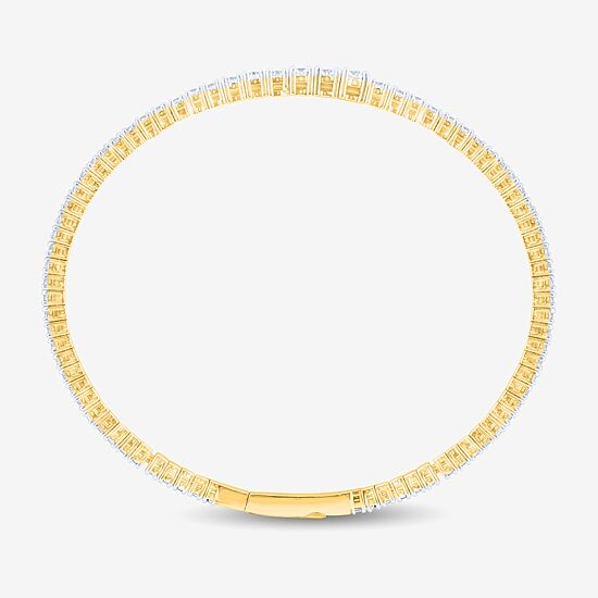 (H-I / Si2-I1) Womens 2 CT. T.W. Lab Grown White Diamond 10K Gold 6 3/4 Inch Tennis Bracelet