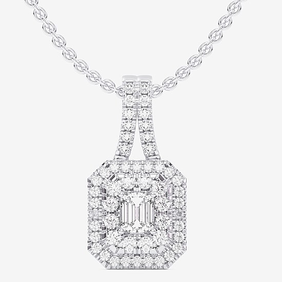 (G-H / Vs1-Vs2) Womens 1/2 CT. T.W. Lab Grown White Diamond 10K White, Yellow, or Rose Gold Pendant Necklace