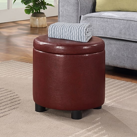 Designs4Comfort Round Storage Ottoman