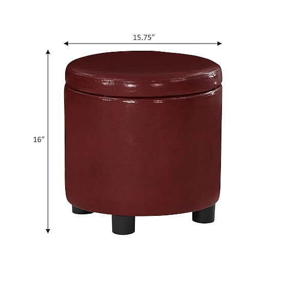Designs4Comfort Round Storage Ottoman