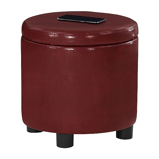 Designs4Comfort Round Storage Ottoman