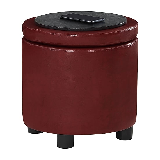 Designs4Comfort Round Storage Ottoman