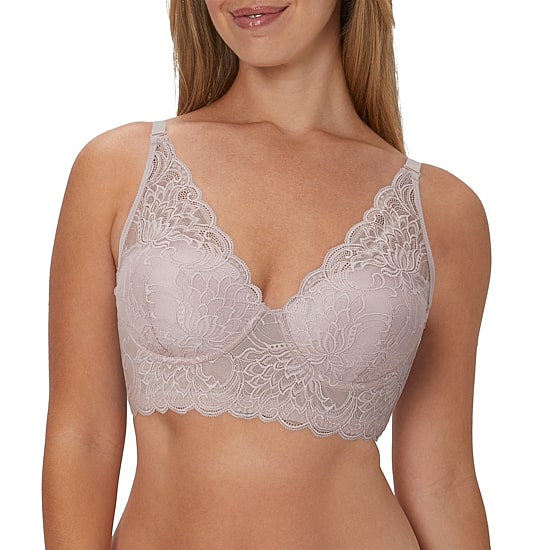 Maidenform Pure Comfort® Womens Lace Light Support Longline Wireless Bralette Dm1188