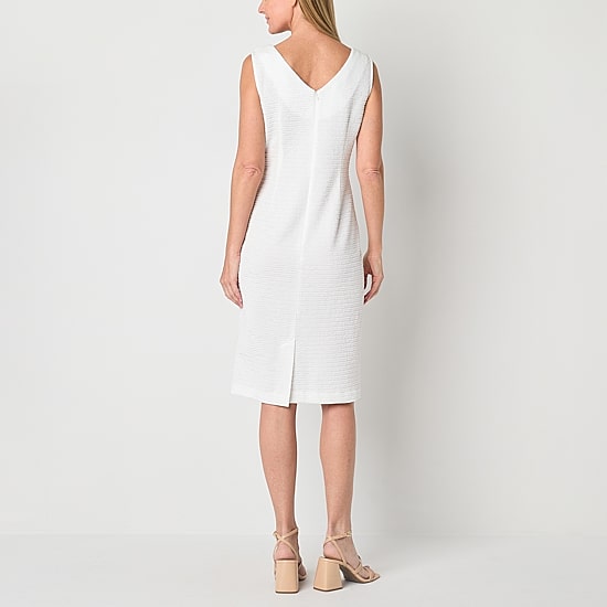 Maya Brooke Womens Bell Pearl Trim Jacket Dress