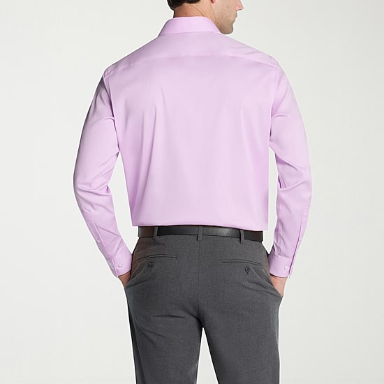Van Heusen Ultra Flex Mens Regular Fit Stretch Fabric Wrinkle Free Long Sleeve Dress Shirt