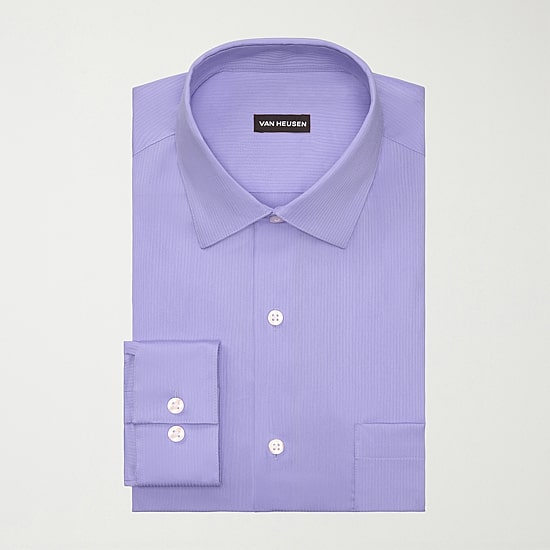 Van Heusen Everyday Defense Stain Shield Mens Regular Fit Stretch Fabric Wrinkle Free Long Sleeve Dress Shirt