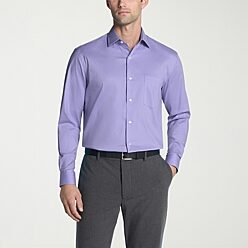 van huesen dress shirts Van Heusen Mens Dark Blue Stripe Flex Stretch Long Sleeve Button-Up Shirt  M15