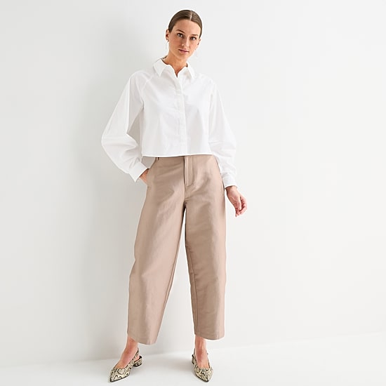 Worthington Womens Tall Barrel Leg Pant