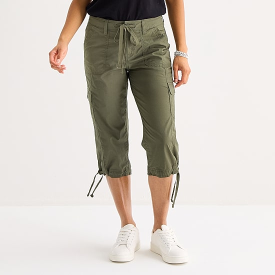 St. John's Bay Womens Tall Straight Mid Rise Capri Pant