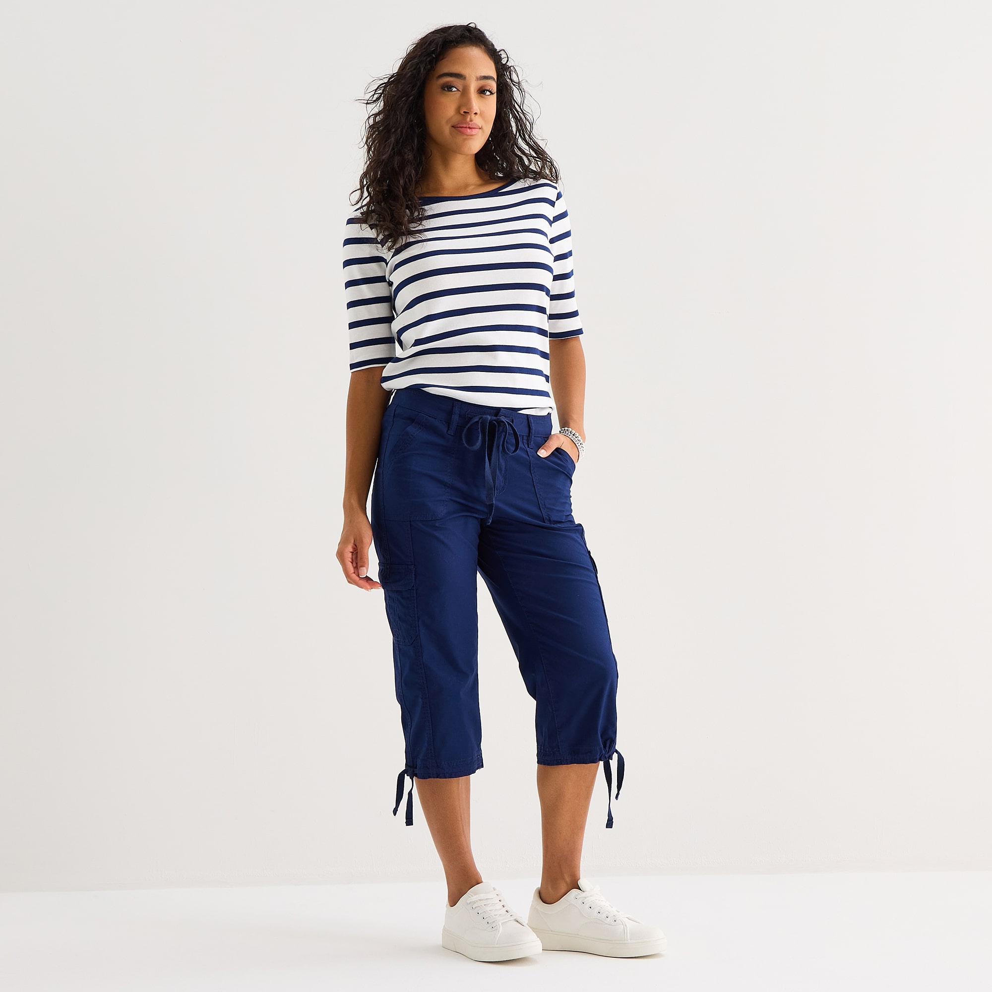 St. John's Bay Womens Tall Straight Mid Rise Capri Pant