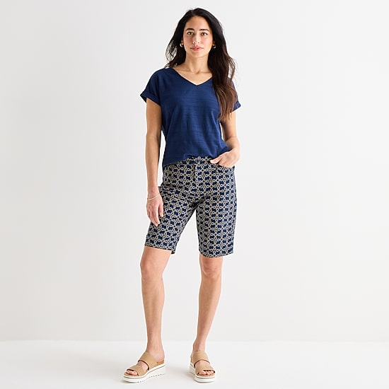 St. John's Bay Womens 11" Tall Bermuda Short