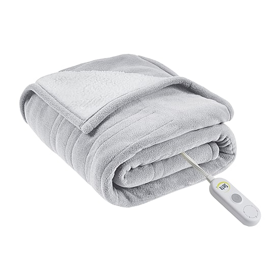 Serta Fleece to Sherpa Electric Throw