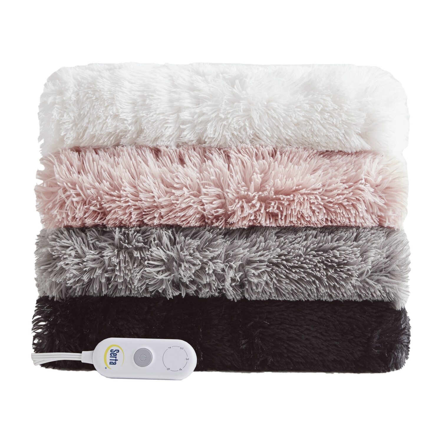 Serta® Leena Shaggy Faux Fur Heated Throw