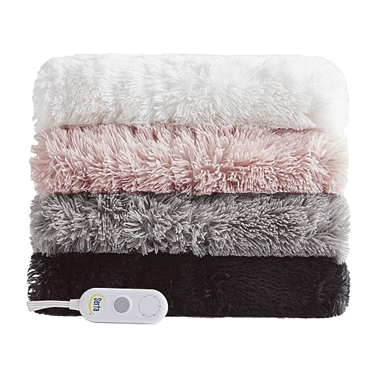 Serta® Leena Shaggy Faux Fur Heated Throw