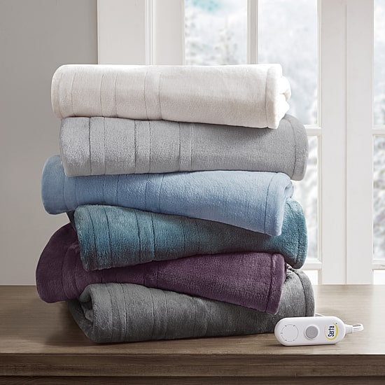 Serta Plush Heated Lightweight Electric Throw