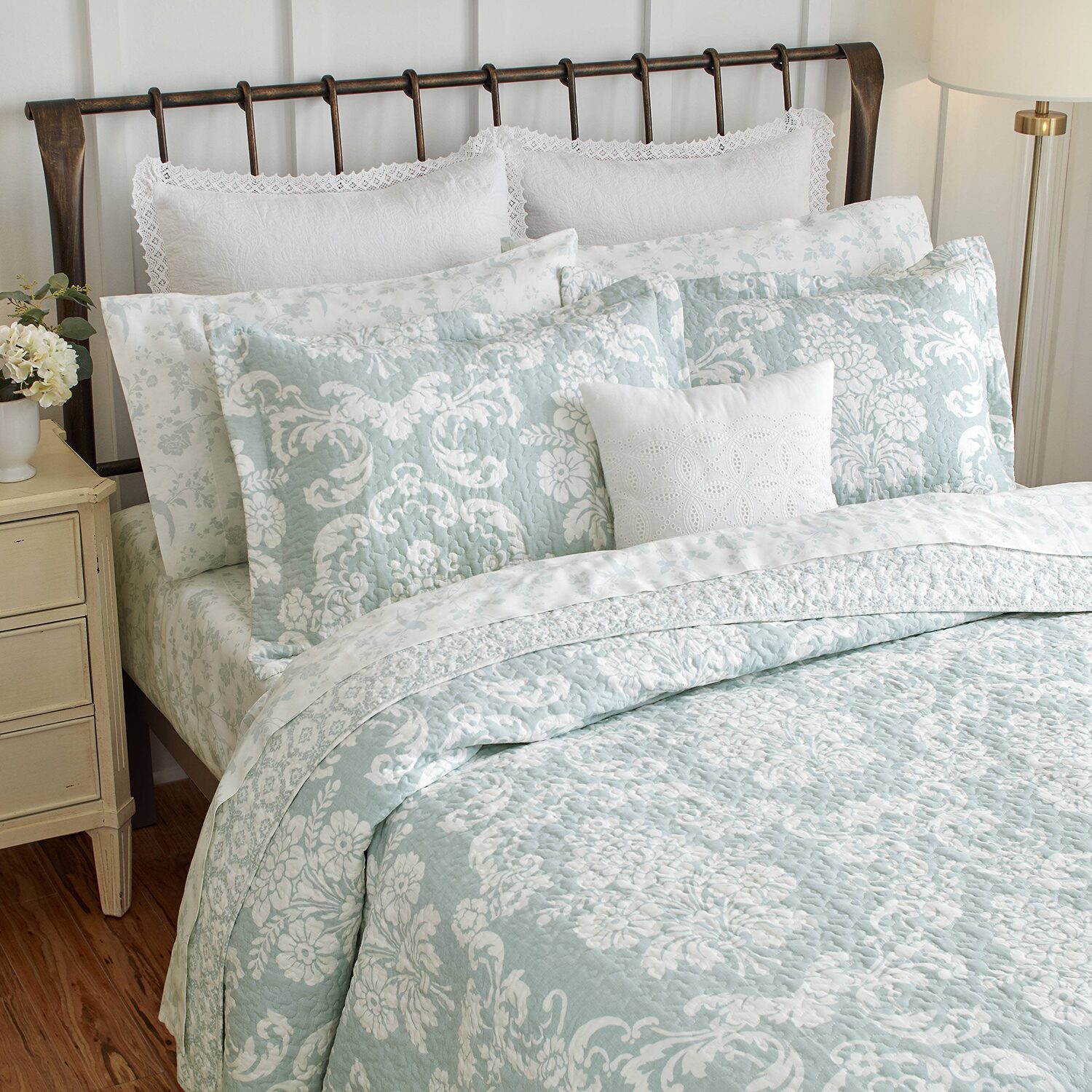 Laura Ashley Venetia Floral Reversible Quilt Set