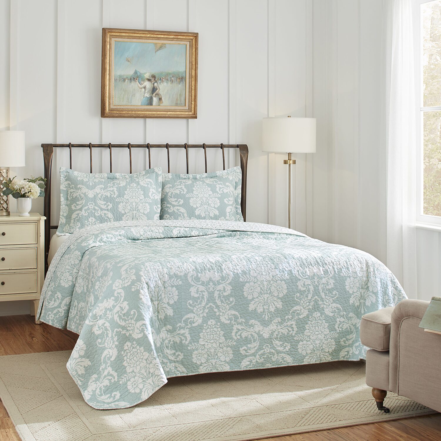 Laura Ashley Venetia Floral Reversible Quilt Set