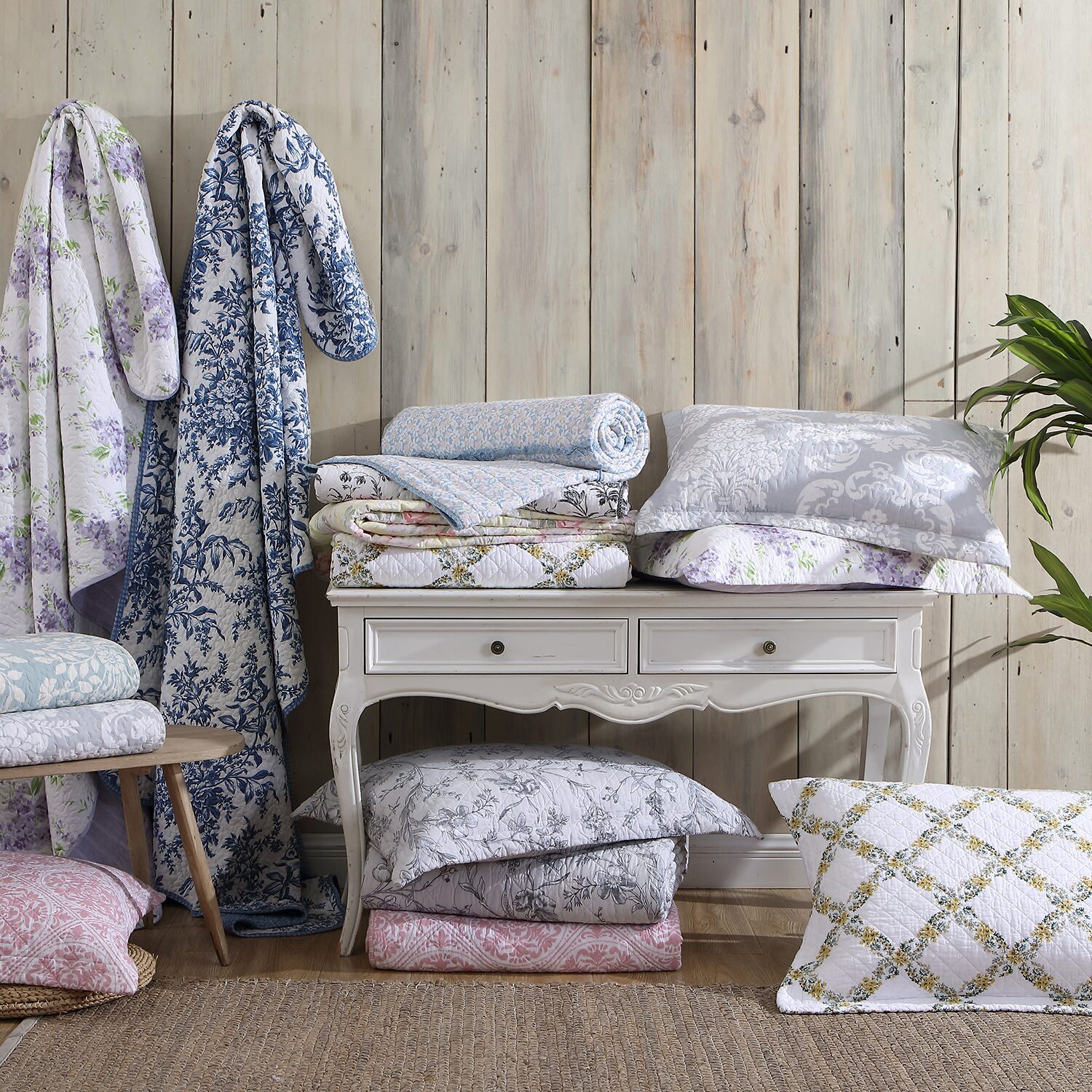 Laura Ashley Venetia Floral Reversible Quilt Set