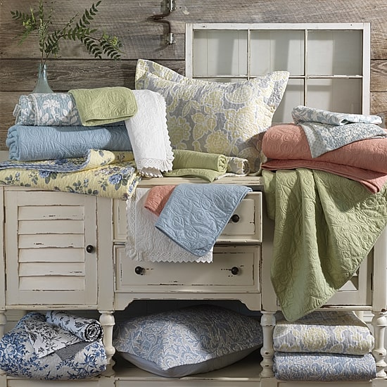 Laura Ashley Walled Garden Floral Reversible Quilt Set