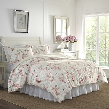 Laura Ashley Amberley Floral Daybed Cover Set, Color: Black White
