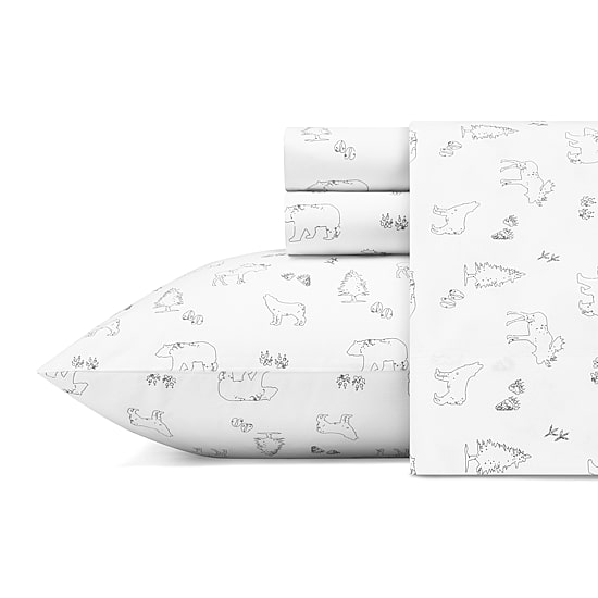 Eddie Bauer 100% Cotton Percale Deep Pocket Sheet Set