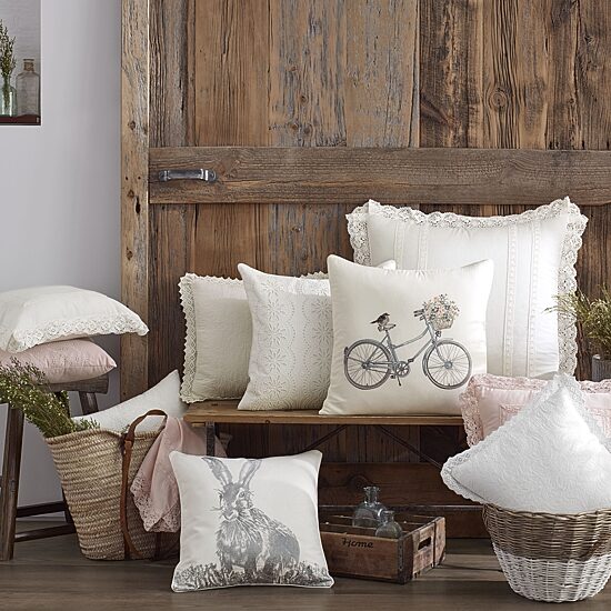 Laura Ashley Charlotte Square Throw Pillow