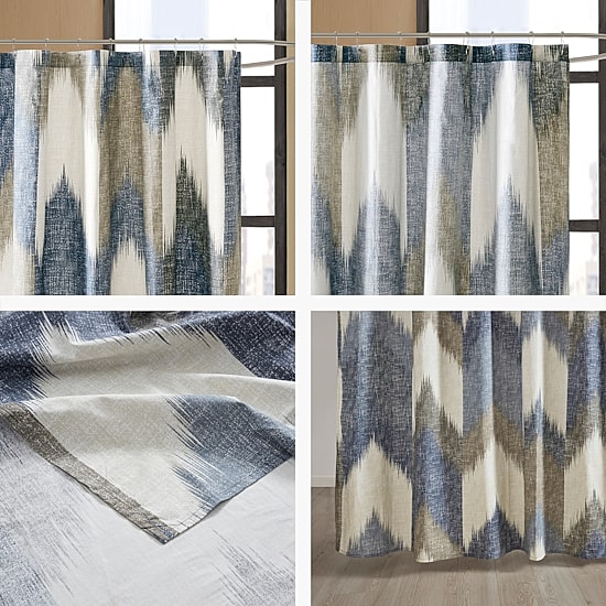 INK+IVY Alpine Cotton Printed Shower Curtain
