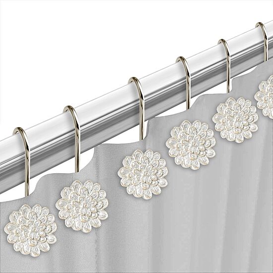 Popular Bath Rose Vine Shower Curtain Hooks
