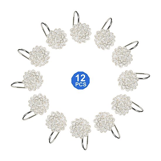 Popular Bath Rose Vine Shower Curtain Hooks