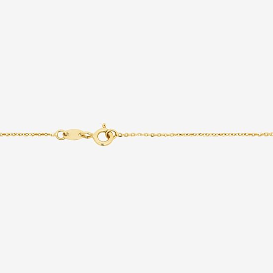 Womens 14K Gold Heart 18 Inch Pendant Necklace