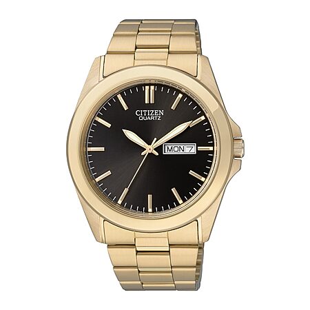 Citizen Corso Mens Diamond Accent Gold Tone Stainless Steel