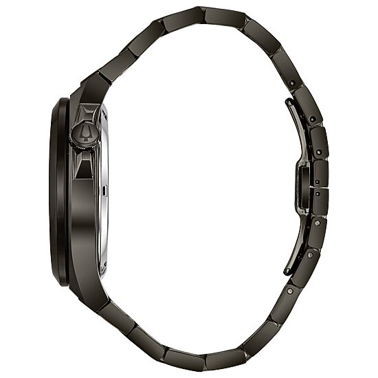Bulova Maquina Mens Automatic Gray Bracelet Watch 98a179