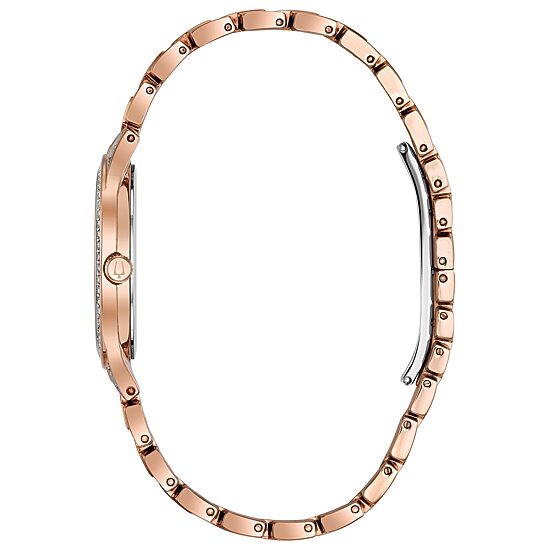 Bulova Phantom Womens Rose Goldtone Stainless Steel Bracelet Watch 98l235