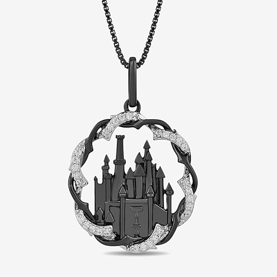 Villains Womens 1/10 CT. T.W. Natural White Diamond Sterling Silver 18 Inch Pendant Necklace