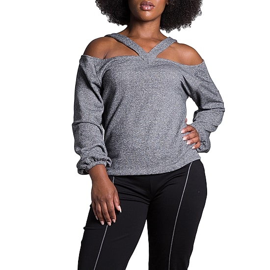 Poetic Justice Womens Crew Neck Long Sleeve Sweatshirt