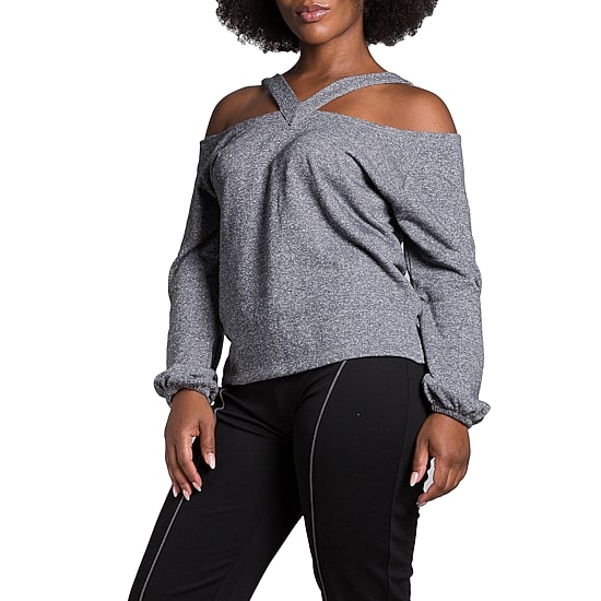 Poetic Justice Womens Crew Neck Long Sleeve Sweatshirt