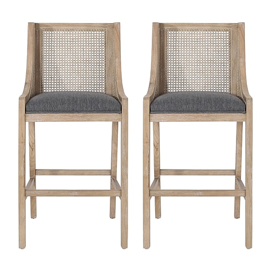 Breck 2Pc Counter Height Upholstered Bar Stool