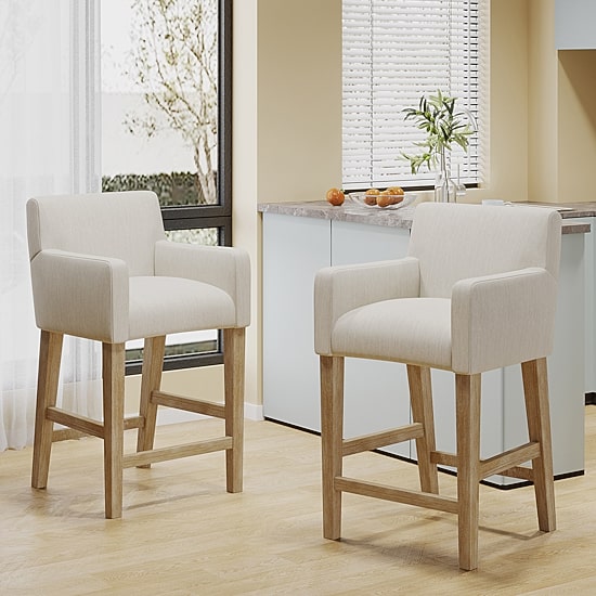 Armga 2Pc Counter Height Upholstered Bar Stool