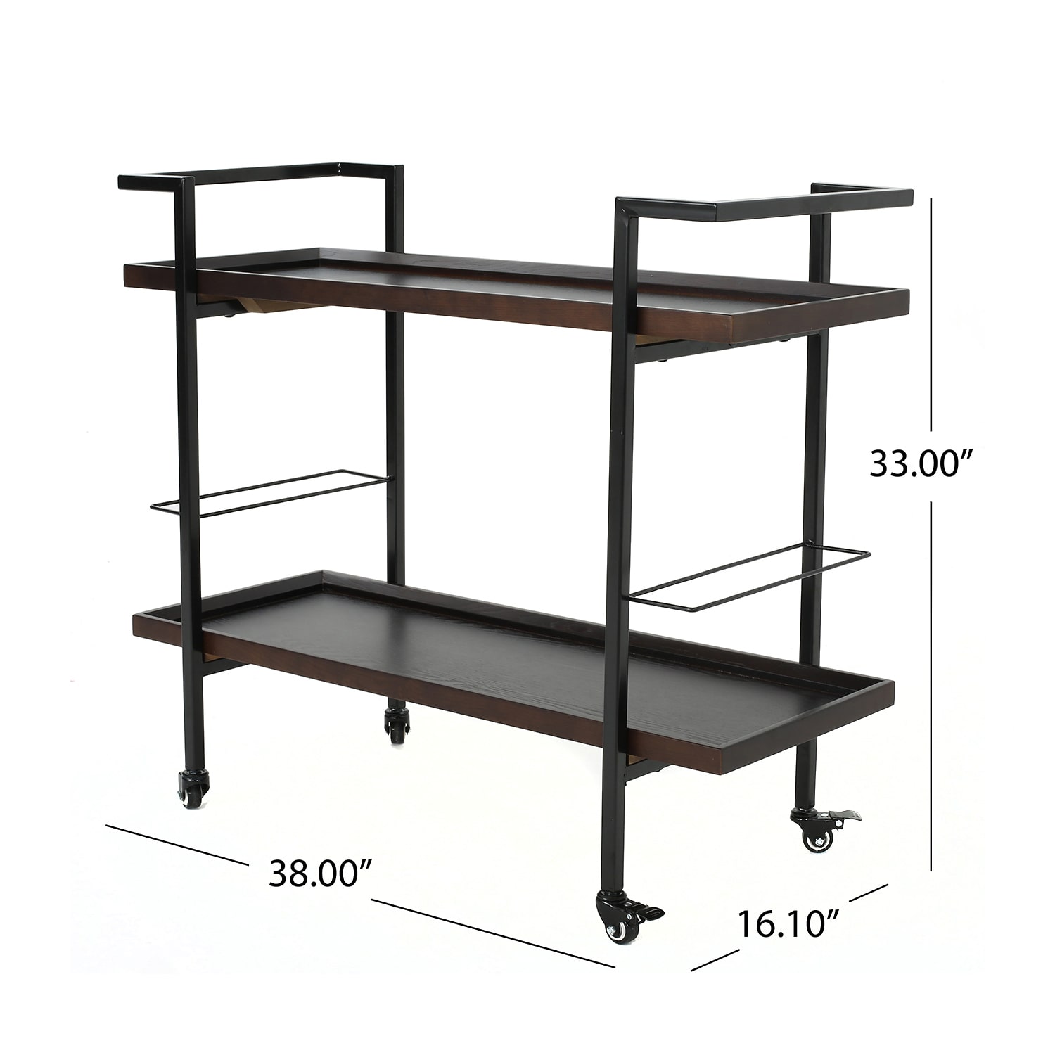 Gerard Wood-Top Serving Cart