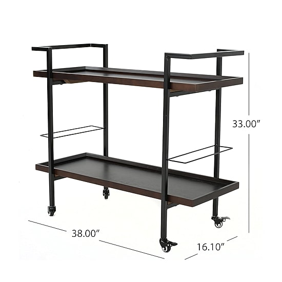 Gerard Wood-Top Serving Cart