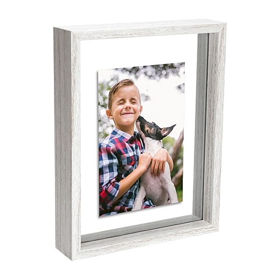 Malden "5""X7"" & 6""X8"" White Deep Float" Tabletop Frame