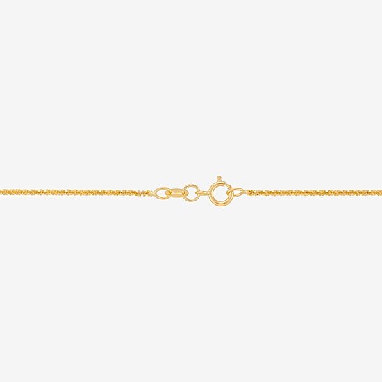 Made in Italy Womens 14K Gold 18 Inch Fashion Chain Necklace