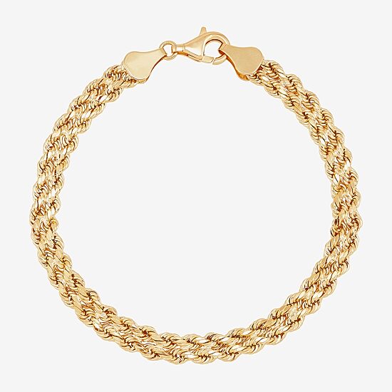 10K Gold  4.9mm 7.25" Double Rope Bracelet
