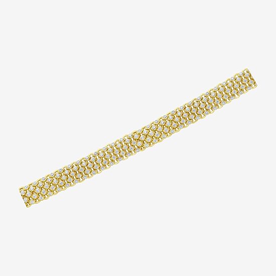 (H-I / I1) Womens 10K Gold 7.25 Inch Chain Bracelet