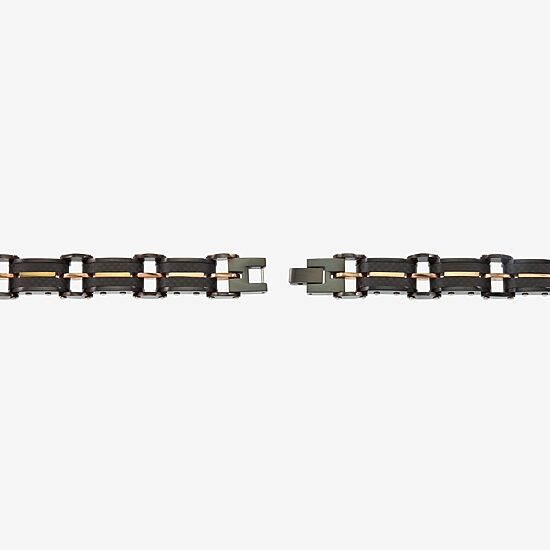 Mens Stainless Steel 8 1/2 Inch Link Bracelet