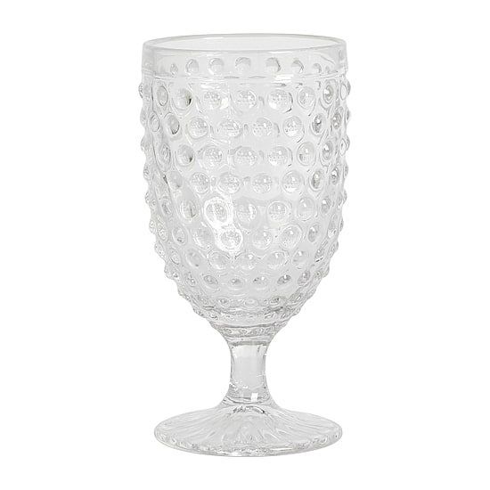 Martha Stewart Chauncey  Hobnail 4-pc. Glass Goblet Set