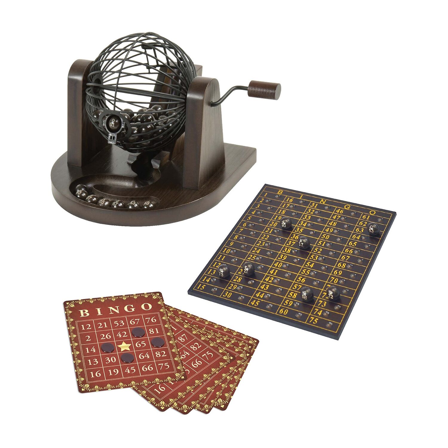 Merchant Ambassador Craftsman Deluxe Wood Bingo Game Set 390-pc. Board Game