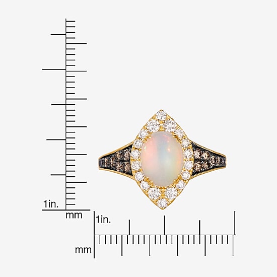Le Vian® Ring featuring 1 cts. Neopolitan Opal™, 3/8 cts. Nude Diamonds™, 1/3 cts. Chocolate Diamonds® set in 14K Honey Gold™